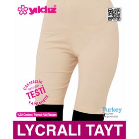 Yıldız 3611 Ten Likralı Kısa Kadın Tayt