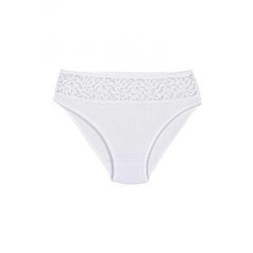 Yıldız 3785 Beyaz 12 Adet Kadın Likralı Dantelli Bikini Külot