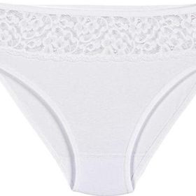 Yıldız 3785 Beyaz 12 Adet Kadın Likralı Dantelli Bikini Külot