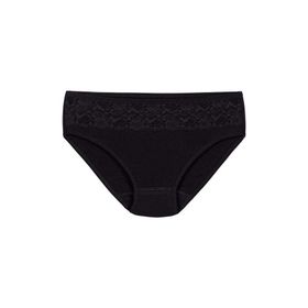 Yıldız 3786 Siyah 12 Adet Kadın Likralı Dantelli Bikini Külot