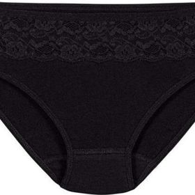 Yıldız 3786 Siyah 12 Adet Kadın Likralı Dantelli Bikini Külot
