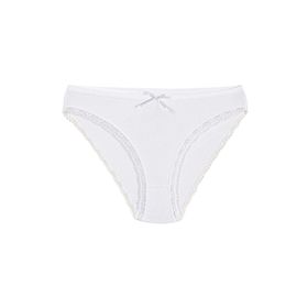 Yıldız 3790 Beyaz 12 Adet Kadın Likralı Dantelli Bikini Külot