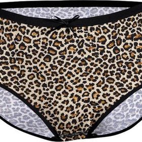 Yıldız 3816 12 Adet Kadın Likralı Leopar Desenli Yüksek Bel Külot