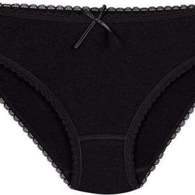 Yıldız 3901 Siyah 12 Adet Kadın Modal Dantelli Bikini Külot