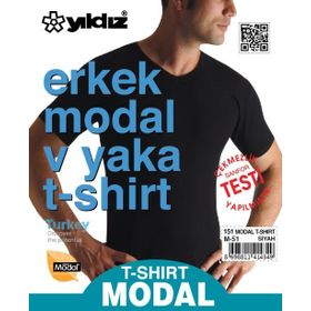 Yıldız Çamaşır 150 Siyah V Yaka Erkek T-Shirt
