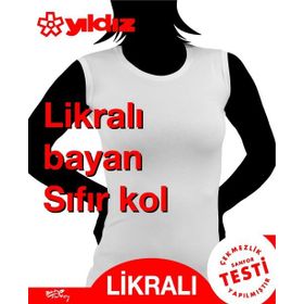 Yıldız Çamaşır 2235 Beyaz Likralı Sıfır Kol Kadın Atlet
