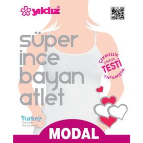 Yıldız Çamaşır 2245 Siyah Süper İnce İp Askılı Kadın Atlet