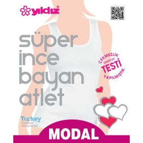 Yıldız Çamaşır 2315 Siyah Süper İnce Geniş Askılı Kadın Atlet