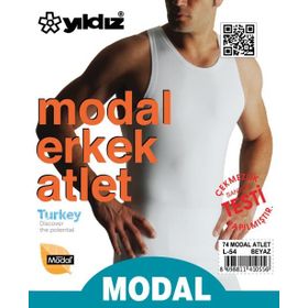 Yıldız Çamaşır 74 Beyaz Erkek Modal Atlet