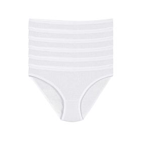 Yıldız Çamaşır YLDZ-2122 Beyaz 6'lı Paket %100 Pamuk Bikini Kadın Külot