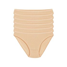 Yıldız Çamaşır YLDZ-2122 Ten Rengi 6'lı Paket %100 Pamuk Bikini Kadın Külot