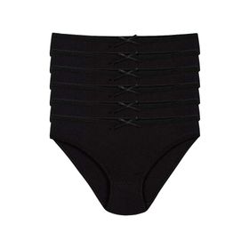 Yıldız Çamaşır YLDZ-3550 Siyah 6'lı Paket Likralı Kaşkorse Kadın Bikini Külot