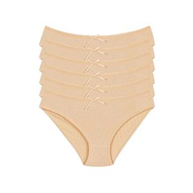 Yıldız Çamaşır YLDZ-3550 Ten Rengi 6'lı Paket Likralı Kaşkorse Kadın Bikini Külot
