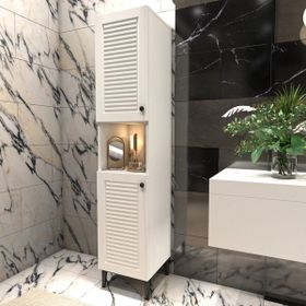 Yıldız Elegance Luxe Beyaz Banyo Boy Dolabı