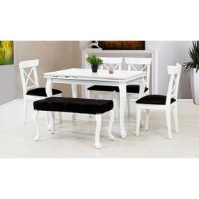 Yıldız Mobilya Lükens Beyaz Yemek Masası Takımı