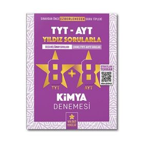 Yıldız Sorular YKS TYT AYT Kimya 8+8 Deneme Video Çözümlü