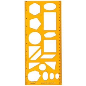 Yıldızlar 30 cm Geometrik Şablonlu Cetvel