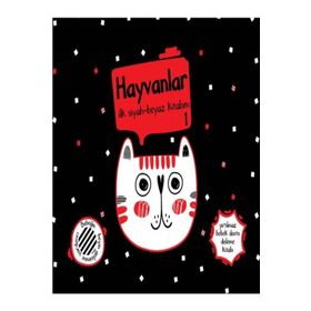 Yırtılmaz Kitap: Hayvanlar 1 İlk Siyah Beyaz Kitabım Megakids Yayıncılık