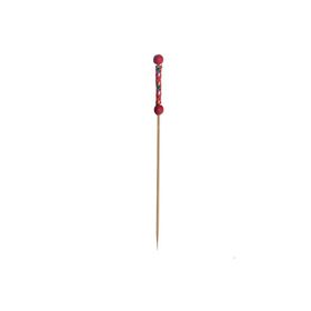 Yiyang Hongsun 12 cm 100 Adet Kırmızı Desenli Bambu Kürdan
