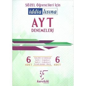 YKS AYT Denemeleri İddialısına Sözel Denemeleri Karekök Yayınları