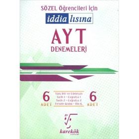 YKS AYT Denemeleri İddialısına Sözel Denemeleri Karekök Yayınları
