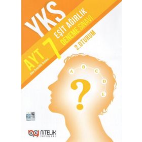 YKS AYT Eşit Ağırlık 7 Deneme Sınavı 2. Oturum Nitelik Yayınları