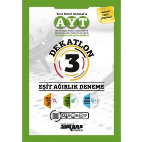Yks Ayt Eşit Ağırlık Dekatlon 3 Deneme - Ankara Yayıncılık