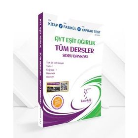 YKS AYT Eşit Ağırlık Tüm Dersler Soru Bankası Karekök Yayınları