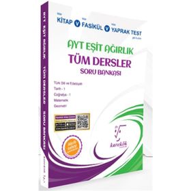 YKS AYT Eşit Ağırlık Tüm Dersler Soru Bankası Karekök Yayınları