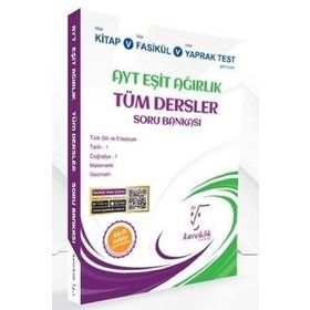 YKS AYT Eşit Ağırlık Tüm Dersler Soru Bankası Karekök Yayınları