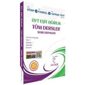 YKS AYT Eşit Ağırlık Tüm Dersler Soru Bankası Karekök Yayınları