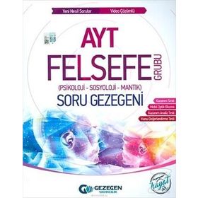 YKS AYT Felsefe Grubu Soru Gezegeni Gezegen Yayınları
