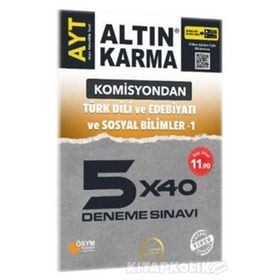 Yks Ayt Komisyondan Türk Dili Ve Edebiyatı Sosyal Bilimler 1 5x40 Deneme Video Çözümlü-Altın Karma Yayınları