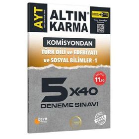 Yks Ayt Komisyondan Türk Dili Ve Edebiyatı Sosyal Bilimler 1 5x40 Deneme Video Çözümlü-Altın Karma Yayınları