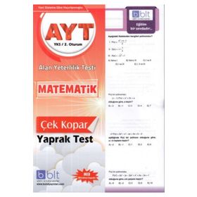 Yks Ayt Matematik Çek Kopar Yaprak Test-Bulut Yayınları