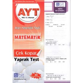 Yks Ayt Matematik Çek Kopar Yaprak Test-Bulut Yayınları