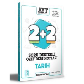 YKS AYT Tarih 2+2 Soru Destekli Özet Ders Notları-Benim Hocam Yayınları