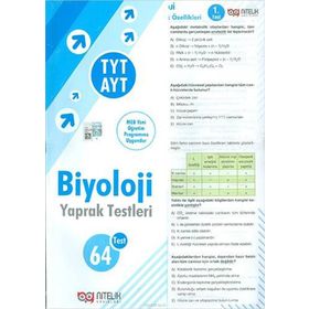 YKS AYT TYT Biyoloji Yaprak Test Nitelik Yayınları