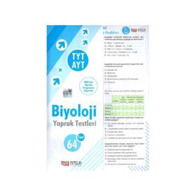YKS AYT TYT Biyoloji Yaprak Test Nitelik Yayınları
