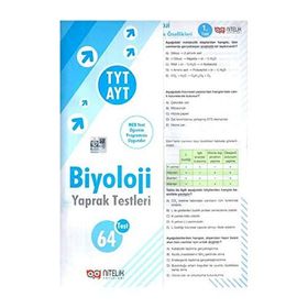 YKS AYT TYT Biyoloji Yaprak Test Nitelik Yayınları