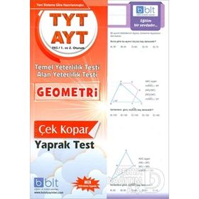 Yks Tyt Ayt Geometri Çek Kopar Yaprak Test-Bulut Yayınları