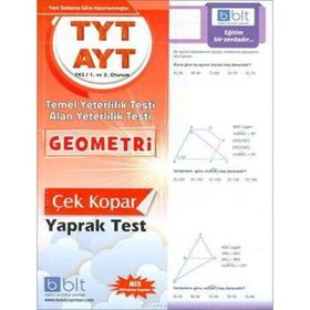 Yks Tyt Ayt Geometri Çek Kopar Yaprak Test-Bulut Yayınları