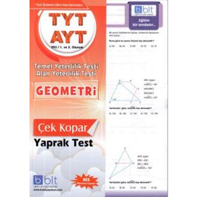 Yks Tyt Ayt Geometri Çek Kopar Yaprak Test-Bulut Yayınları