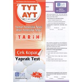 YKS TYT AYT Tarih Çek Kopar Yaprak Test-Bulut Yayınları
