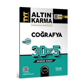 Yks Tyt Cografya 30x5 Deneme Video Çözümlü - Altın Karma Yayınları