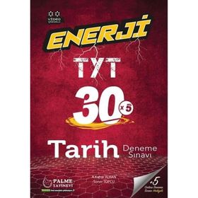 Yks Tyt Enerji Tarih 30 Deneme Sınavı Video Çözümlü Yeni-Palme Yayınları
