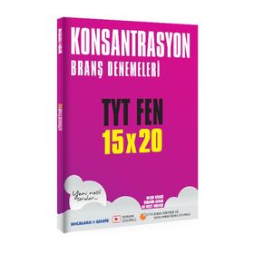 YKS TYT Fen 15x20 Deneme Konsantrasyon Branş Denemeleri Çözümlü-Hocalara Geldik Yayınları