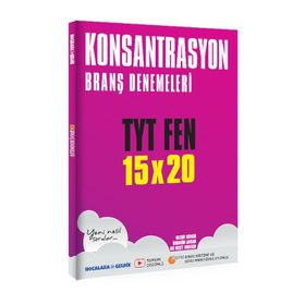 YKS TYT Fen 15x20 Deneme Konsantrasyon Branş Denemeleri Çözümlü-Hocalara Geldik Yayınları