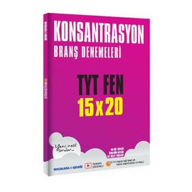 YKS TYT Fen 15x20 Deneme Konsantrasyon Branş Denemeleri Çözümlü-Hocalara Geldik Yayınları