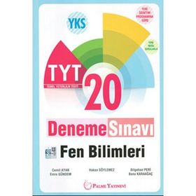 YKS TYT Fen Bilimleri 20 Deneme Sınavı Palme Yayınevi